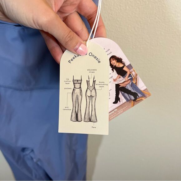 ✨ Blogilates Women's Peekaboo Onesie Flare Active Jumpsuit ~ Troposhere XS NWT - Picture 6 of 12
